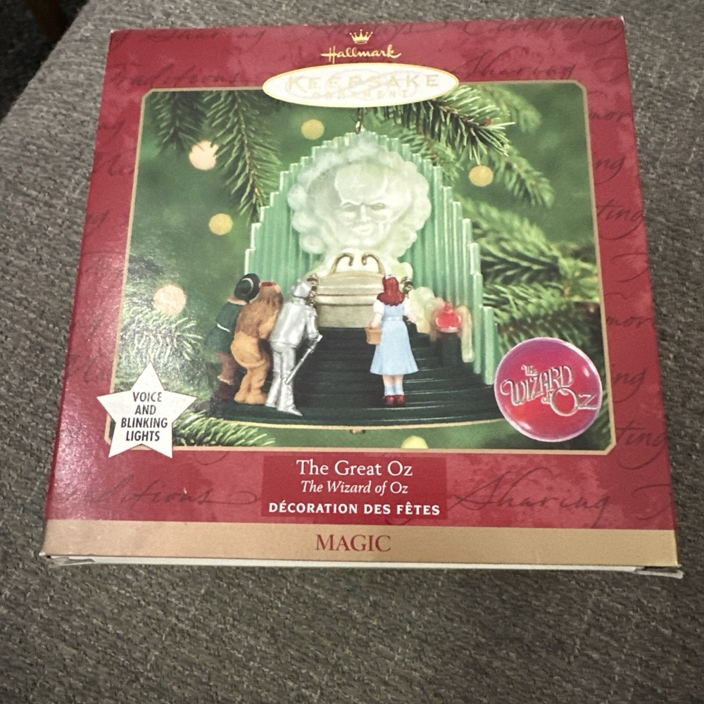 Hallmark Keepsake 2000 THE GREAT OZ Wizard of Oz Ornament VOICES & LIGHTS